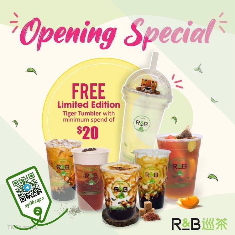 R&B Tea - FREE R&B Tiger Tumbler - sgCheapo