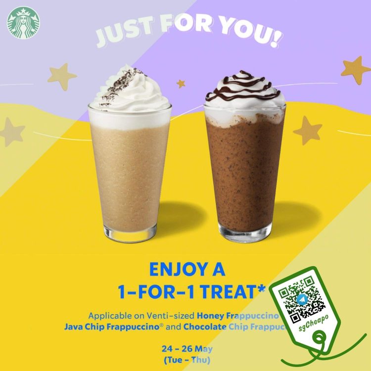 Starbucks - 1-FOR-1 Frappucino - sgCheapo