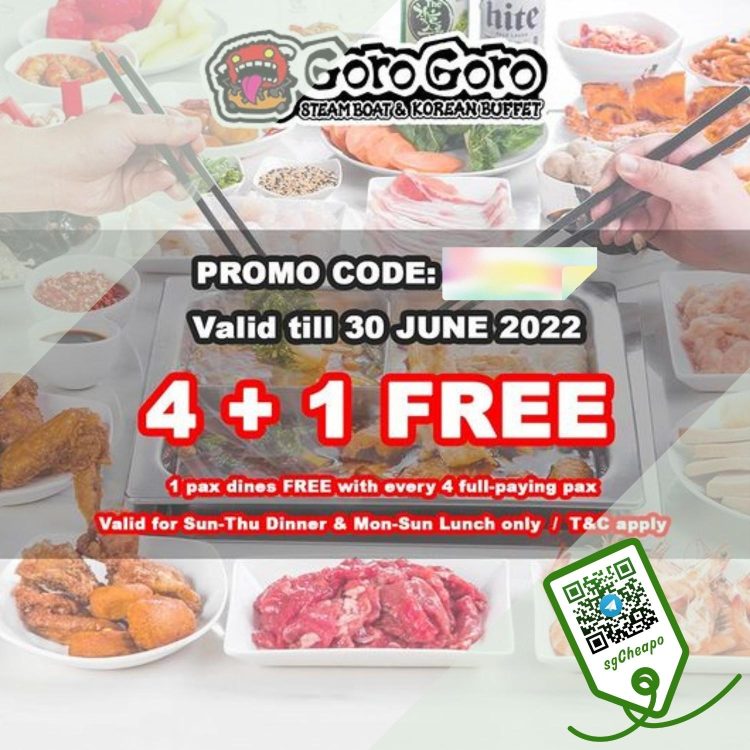 GoroGoro Steamboat Buffet - 4 + 1 FREE Steamboat & Korean Buffet - sgCheapo