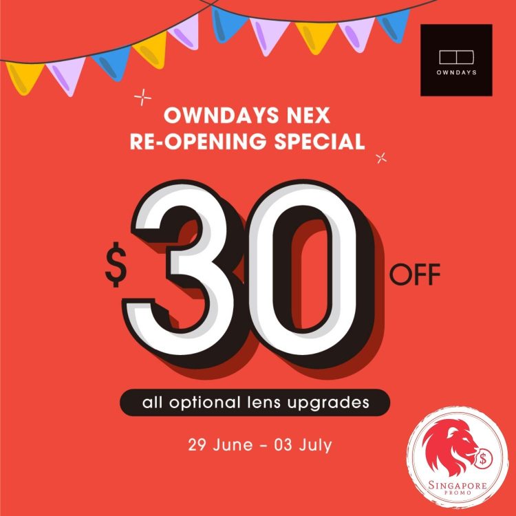 OWNDAYS - $30 OFF All Optional Lens Upgrades