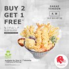 Sakae Sushi - BUY 2 GET 1 FREE Sakae Tendon