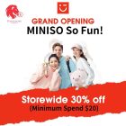 Miniso - 30% OFF Storewide