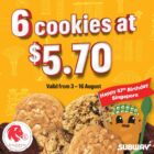 Subway - 6 Cookies for $5.70
