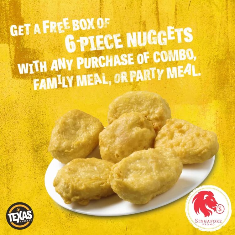 Texas Chicken - FREE 6-Piece Nuggets