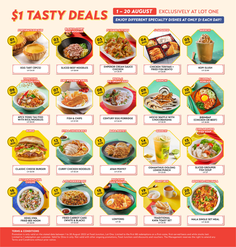 sgPromo - Food Junction - $1 TASTY DEALS