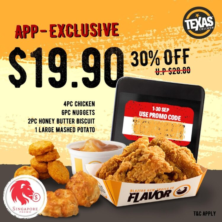 Texas Chicken - 30% OFF Texas Chicken Meal