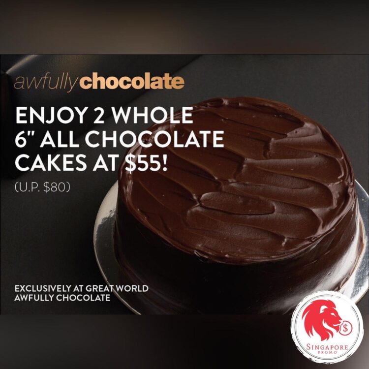 Awfully Chocolate - 30% OFF 2 Whole 6” All Chocolate Cakes