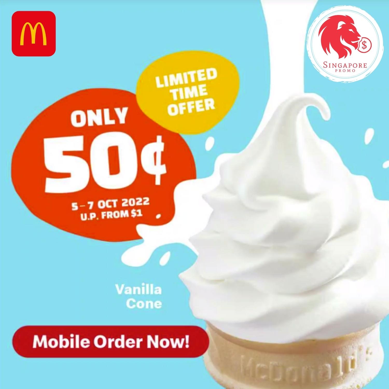 50¢ Vanilla Cone Singapore Promo