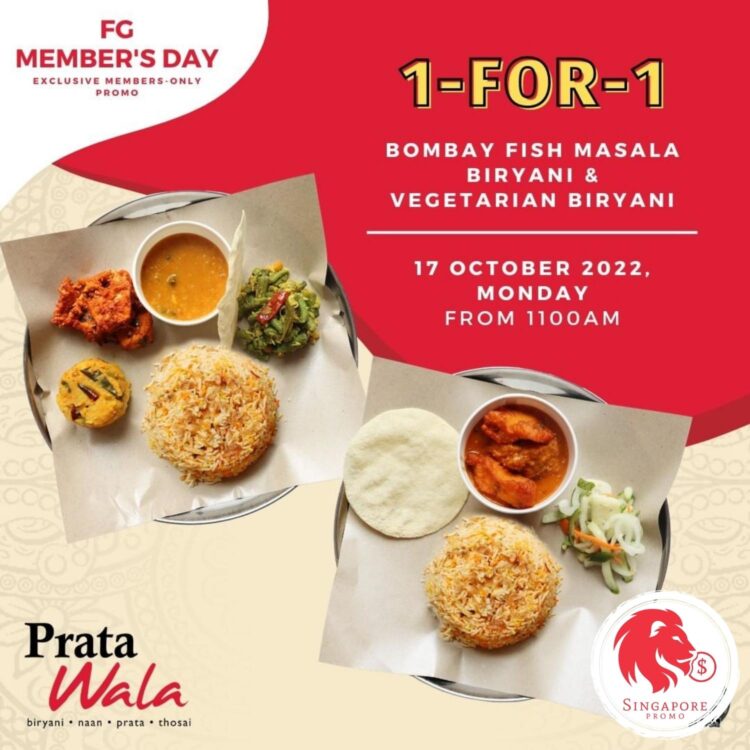 Prata Wala - 1-FOR-1 Bombay Fish Masala Biryani _ Vegetarian Biryani