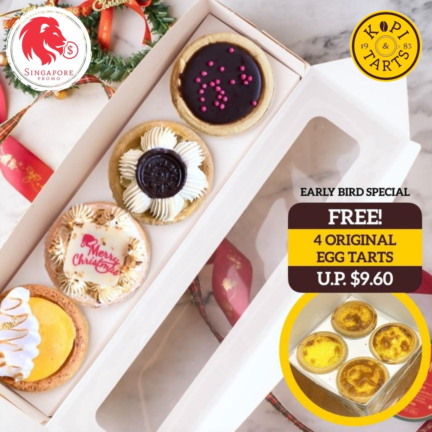 FREE Original Egg Tarts (4pc) Singapore Promo