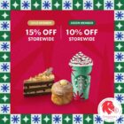 Starbucks - UP TO 15% OFF Storewide