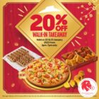 Pizza Hut - 20% OFF Walk-In Takeaway