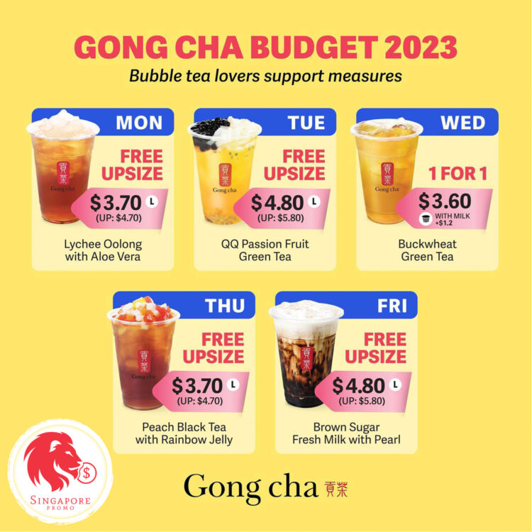 Gong Cha - FREE Upsize