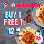 Domino's Pizza - BUY 1 FREE 1 Spaghetti Bolognese - SIngapore Promo