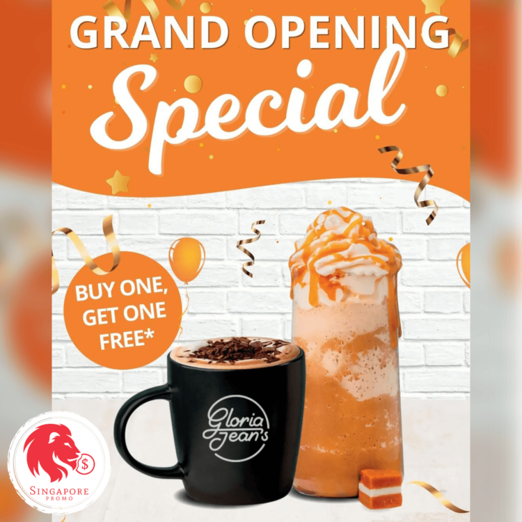 Gloria Jean's - Buy 1 Get 1 FREE All Beverages - Singapore Promo