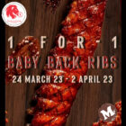 Morganfield's - 1-For-1 Baby Back Ribs - Singapore Promo