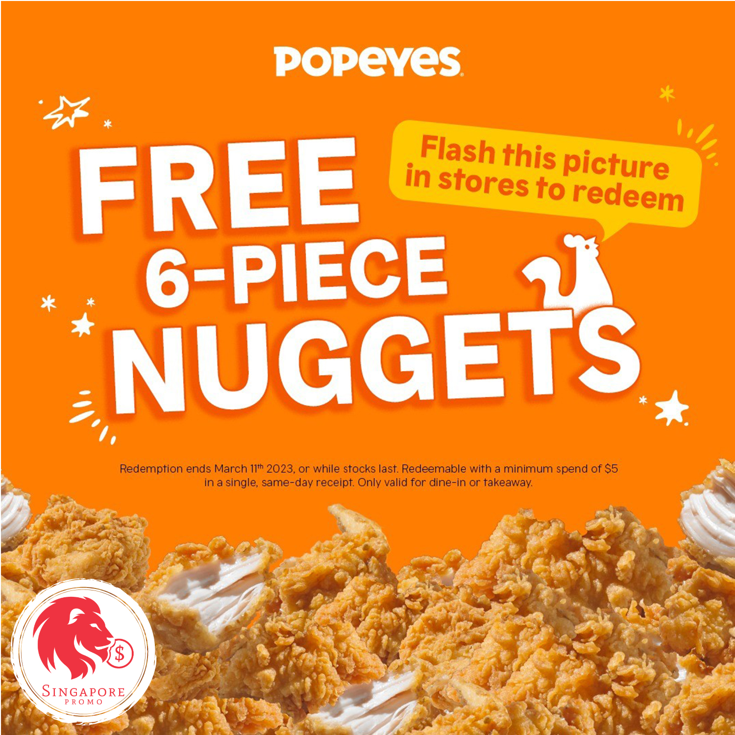 Free 6-piece Nuggets - Singapore Promo