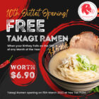 Takagi Ramen - FREE Takagi Ramen - SIngapore Promo