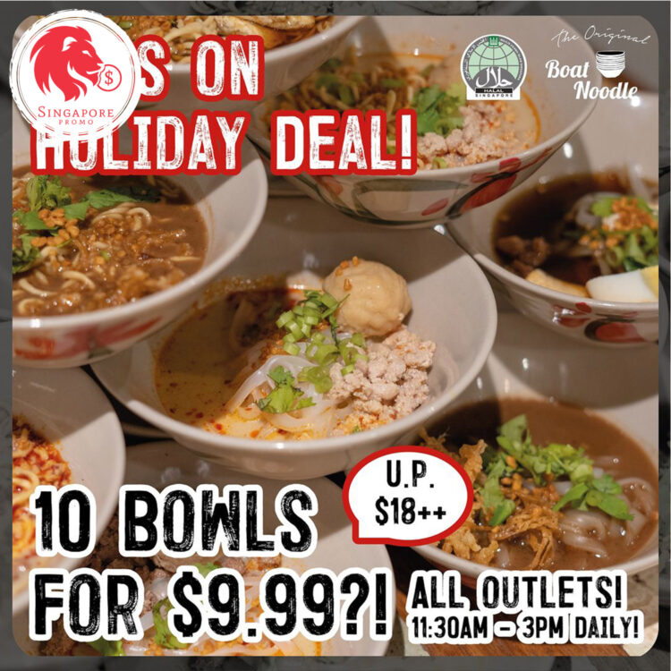 The Original Boat Noodle - 10 Bowls for $9.99 - Singapore Promo