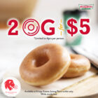 Krispy Kreme - 2 Original Glazed for $5 - Singapore Promo