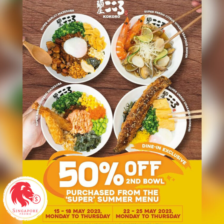 Menya Kokoro - 50% OFF 2nd Bowl - Singapore Promo