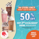 The Coffee Bean & Tea Leaf - 50% OFF 2nd Regular-Sized Ice Blended -Singapore Promo