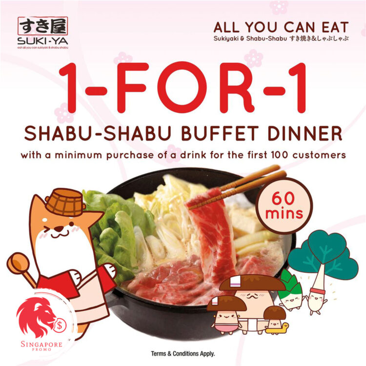 Suki-Ya - 1-FOR-1 Dinner Buffet - Singapore Promo