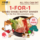 Suki-Ya - 1-FOR-1 Dinner Buffet - Singapore Promo