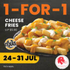 Texas Chicken - 1-FOR-1 Cheese Fries - Singapore Promo