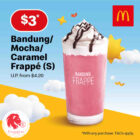 McDonald's - $3 Frappe (S) Bandung _ Mocha _ Caramel - Singapore Promo