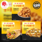 Texas Chicken - 1-FOR-1 Great Deals - Singapore Promo