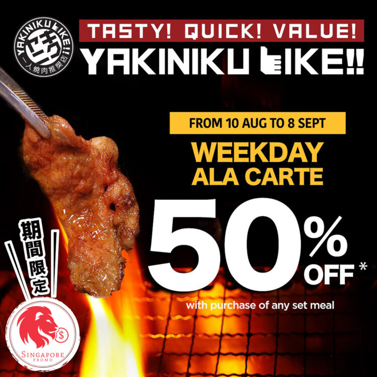 Yakiniku Like - 50% OFF Selected Items - Singapore Promo