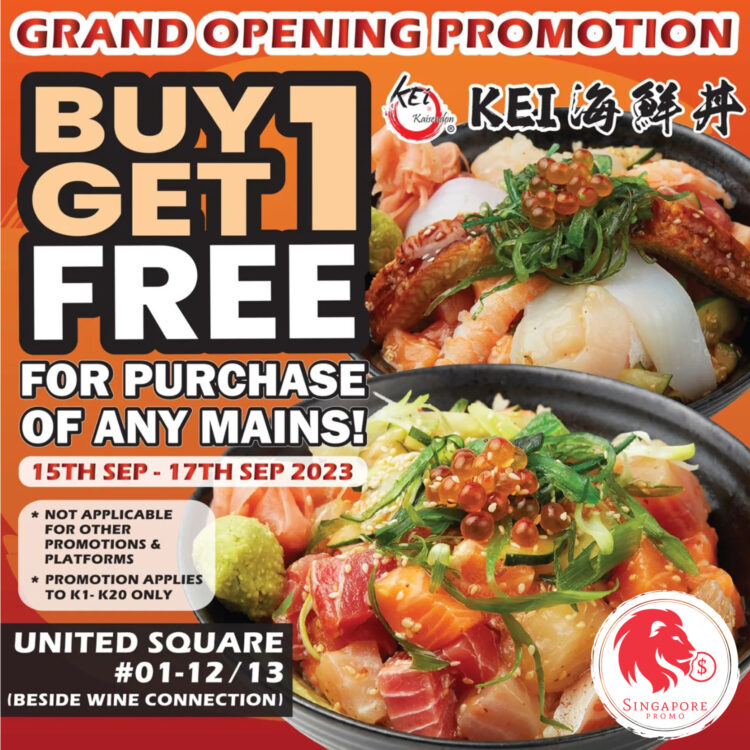 Kei Kaisendon - BUY 1 GET 1 FREE Main - Singapore Promo