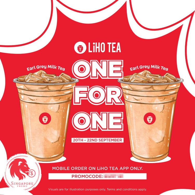 LiHO - 1-FOR-1 Earl Grey Milk Tea - Singapore Promo