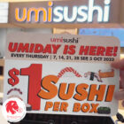 umisushi - $1 Sushi - Singapore Promo