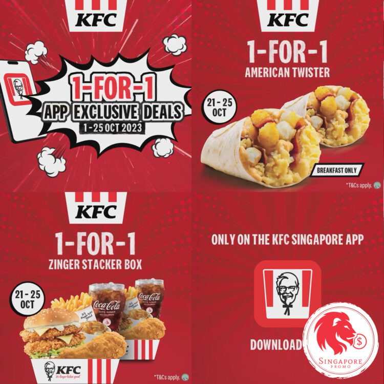 KFC - 1-FOR-1 Deals - Singapore Promo