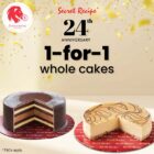 Secret Recipe - 1-FOR-1 Whole Cakes - Singapore Promo