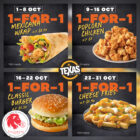 Texas Chicken - 1-FOR-1 Deals - Singapore Promo