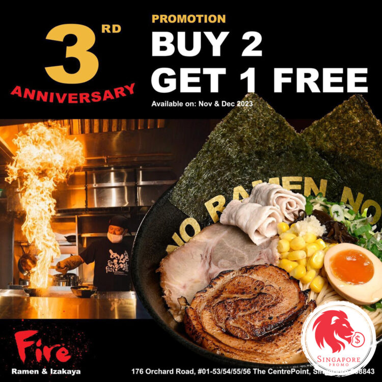 Menbaka Fire Ramen - FREE Fire Ramen - Singapore Promo