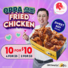 Old Chang Kee - $10 FOR 10 Oppa Fried Chicken - Singapore Promo