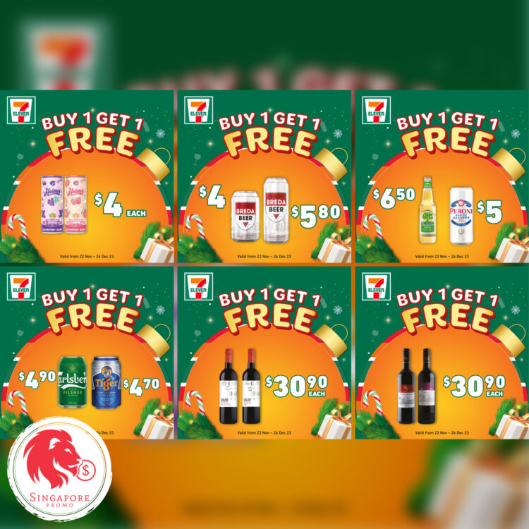 7-Eleven - 1-FOR-1 Selected Alcohols - Singapore Promo