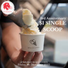 Burnt Cones - $1 Single Scoop - Singapore Promo