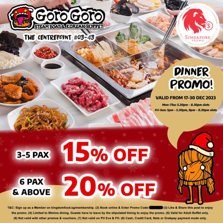 GoroGoro - UP TO 20% OFF Dinner Promo - Sinagpore Promo