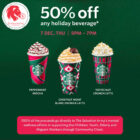 Starbucks - 50% OFF Any Holiday Beverage - Singapore Promo