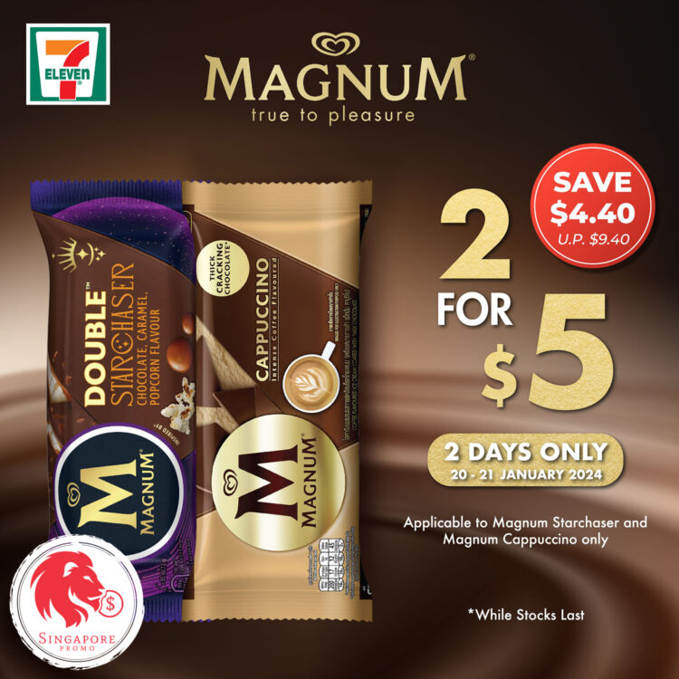 7-Eleven - 2 for $5 Magnum Ice Cream - Singapore Promo