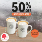 The Coffee Bean & Tea Leaf - 50% OFF Hot Lattes - Singapore Promo