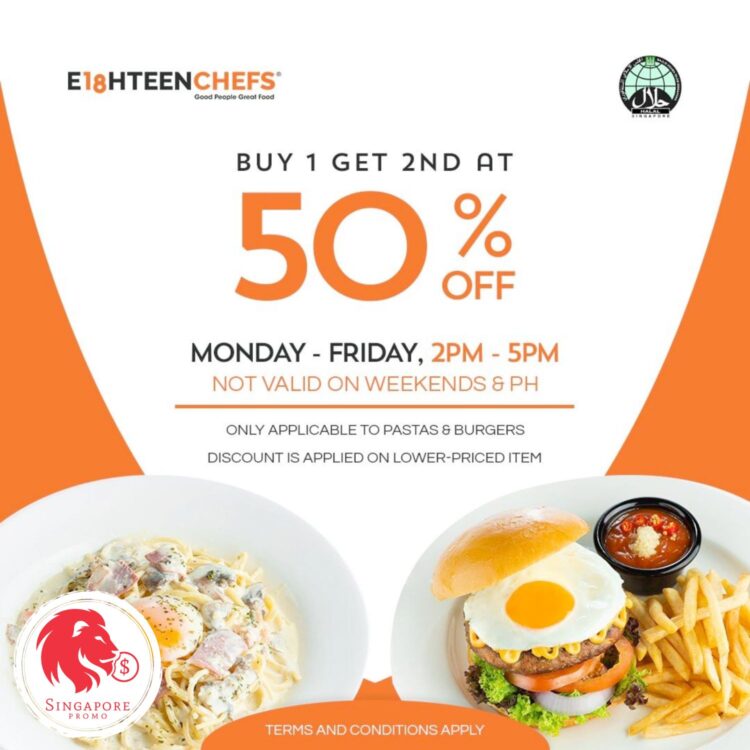 Eighteen Chefs - 50% OFF Second Dish - Singapore Promo