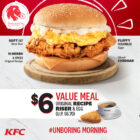 KFC - $6 OFF Original Recipe Riser & Egg Meal - Singapore Promo