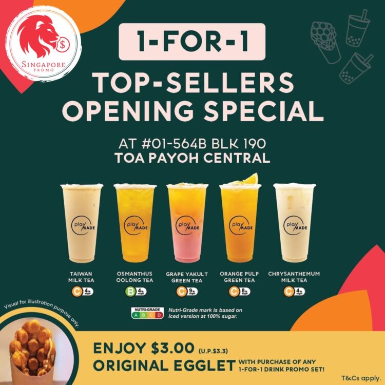 Playmade - 1-FOR-1 Top Sellers - Singapore Promo