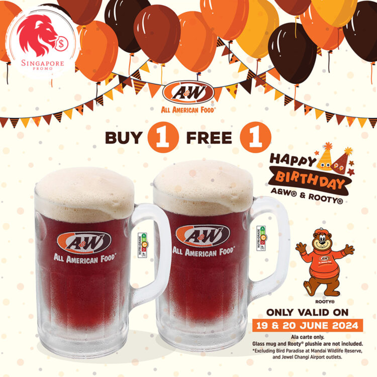 A&W - Buy 1 Free 1 Root Beer - Singapore Promo